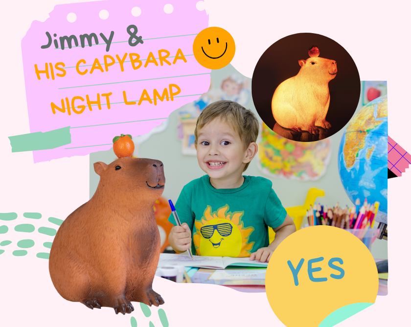 Jimmy and the Capybara Night Lamp: A Bedtime Friendship That Glows 🐾💡