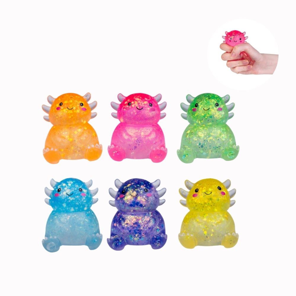 Squishy Glitter Axolotl